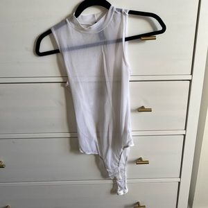 Sheer white bodysuit